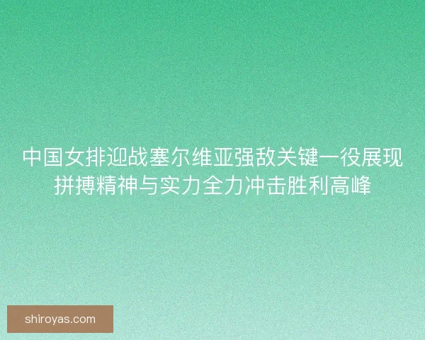 中国女排迎战塞尔维亚强敌关键一役展现拼搏精神与实力全力冲击胜利高峰 中国女排迎战塞尔维亚强敌关键一役展现拼搏精神与实力全力冲击胜利高峰